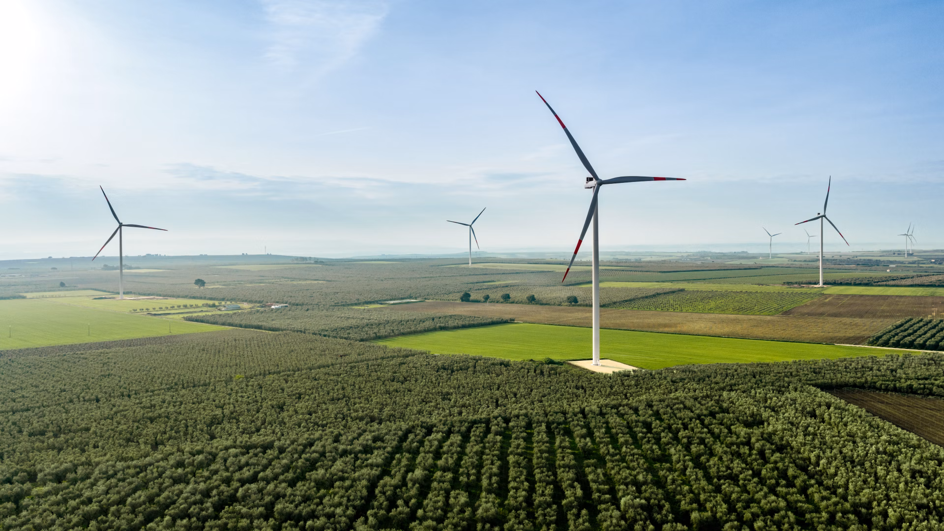Windpark in Cerignola, Italien